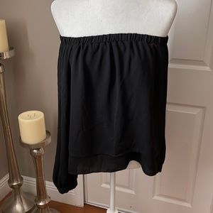 Black layered off the shoulder top